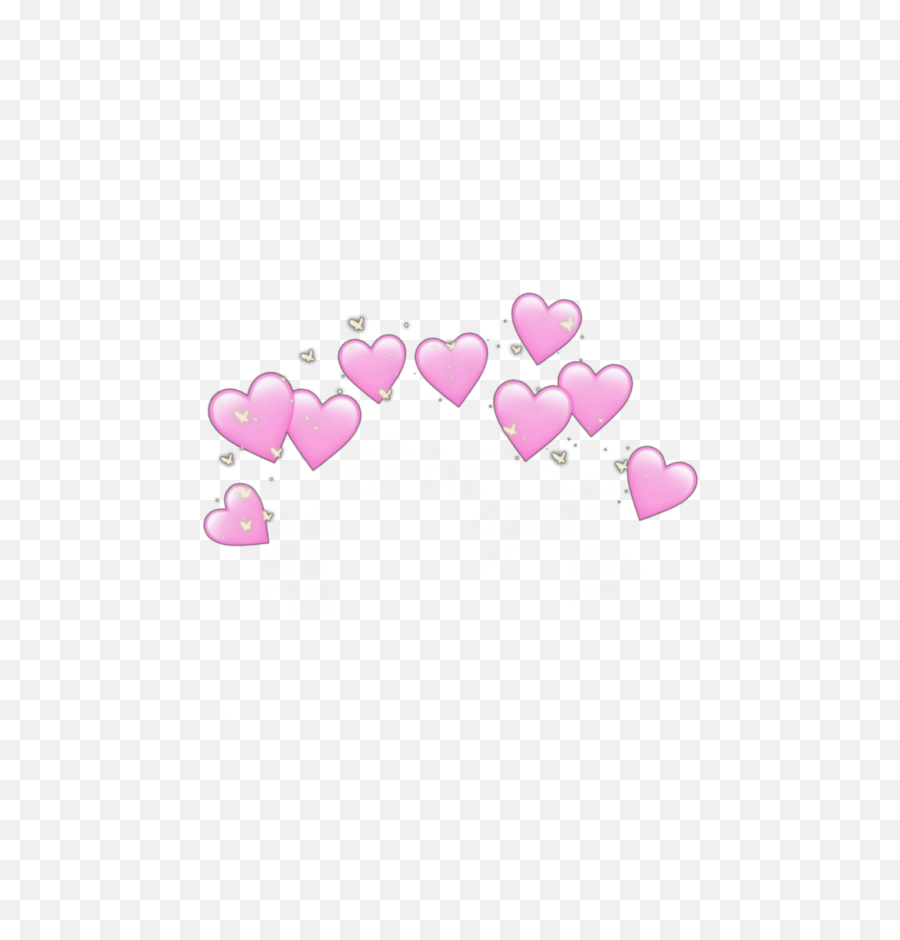 Pink - Pink Heart Crown Png,Pink Hearts Png