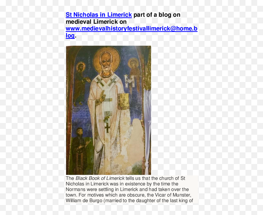 Doc St Nicholas In Limerick Catherine Swift - Academiaedu Religion Png,St Nicholas Greek Icon