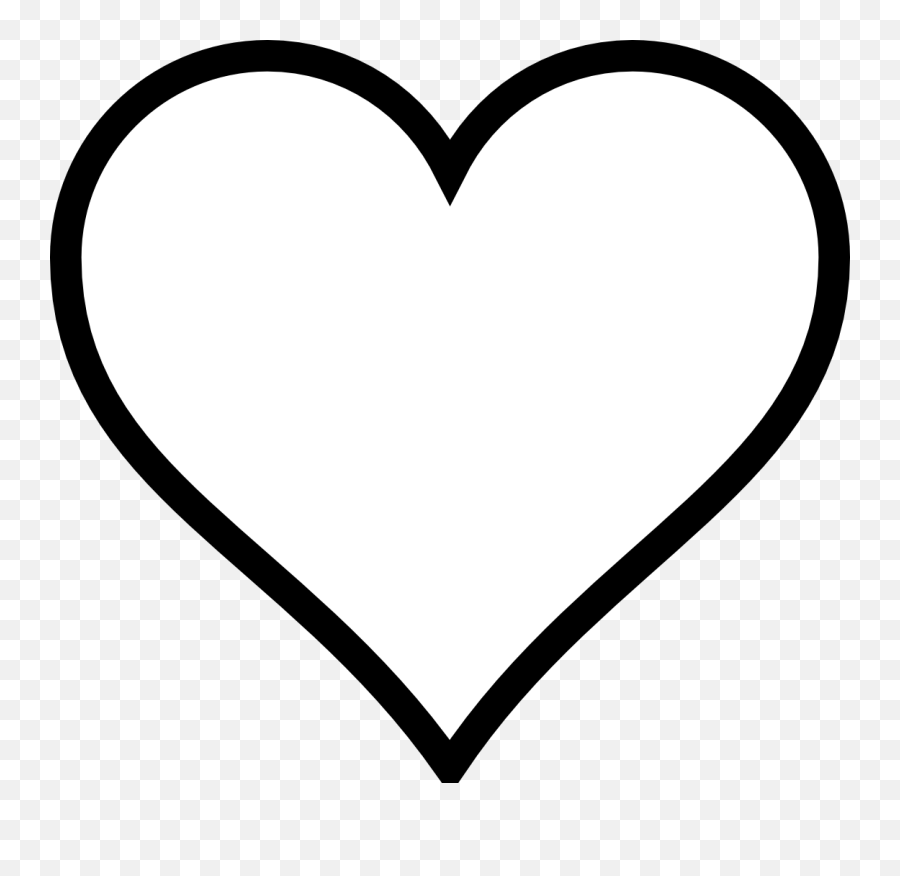 Heart Outline Clip Art - Vector Clip Art Online Vector Heart Png White,Transparent Heart Outline