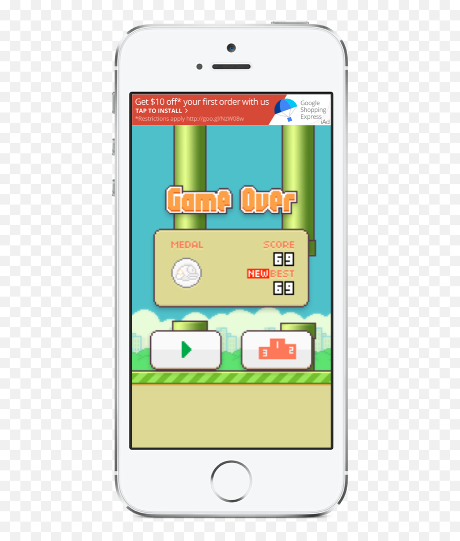 Flappy Bird U2013 New High Score Rymantolentinocom - Flappy Bird Score Of 10 Png,Flappy Bird Png
