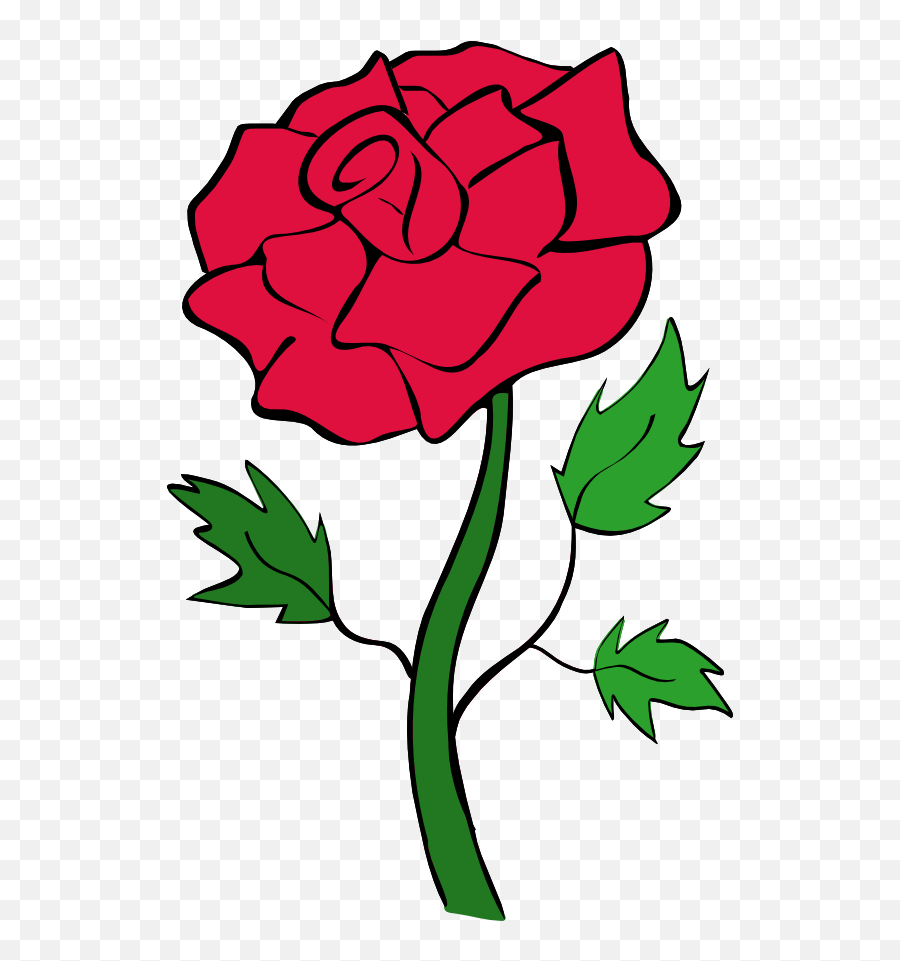 Clipart Roses Red Rose - White Rose Png Cartoon,Rose Transparent