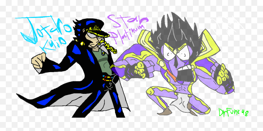 Jotaro Kujo Drawing Fan Art - Platinum Star Png Download Jotaro X Star Platinum,Jotaro Kujo Png