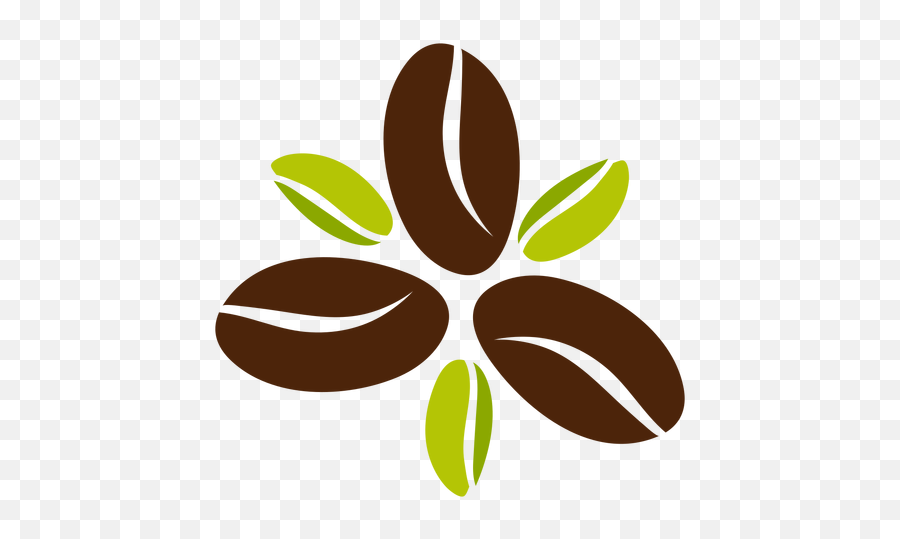 Coffee Bean Flower Design - Dibujo Grano De Cafe Png,Bean Png