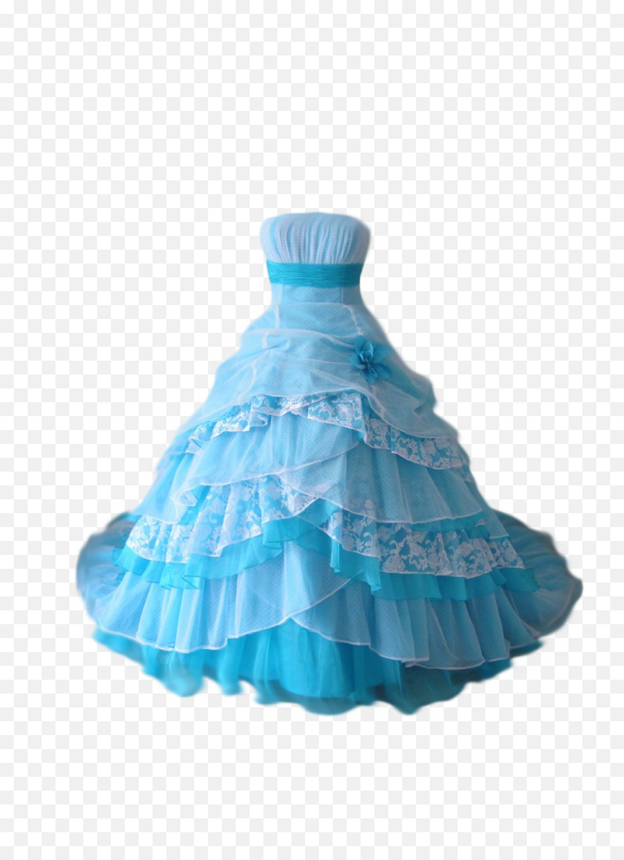 Blue Dress Clipart Prom - Princess Dress Transparent Background Png,Dress Transparent Background