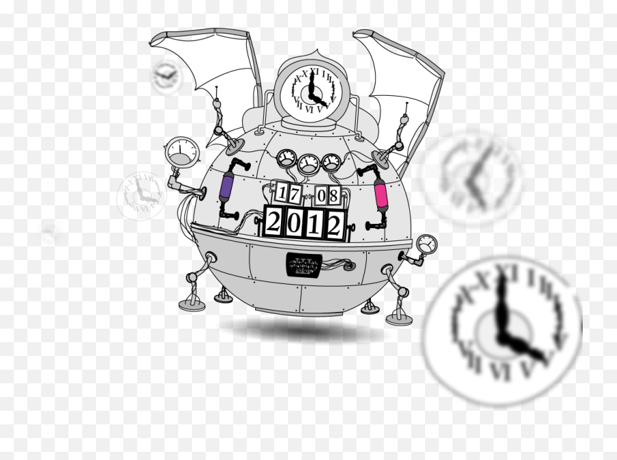 Download Vector Freeuse Collection Of - Time Machine Black And White Png,Time Machine Png