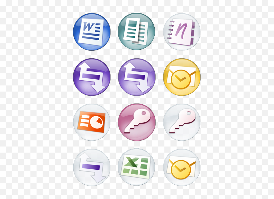 Microsoft Office Icon Png - Microsoft Office 2007 Orbs Icon Microsoft Office 2007 Icons,Office Icon Png