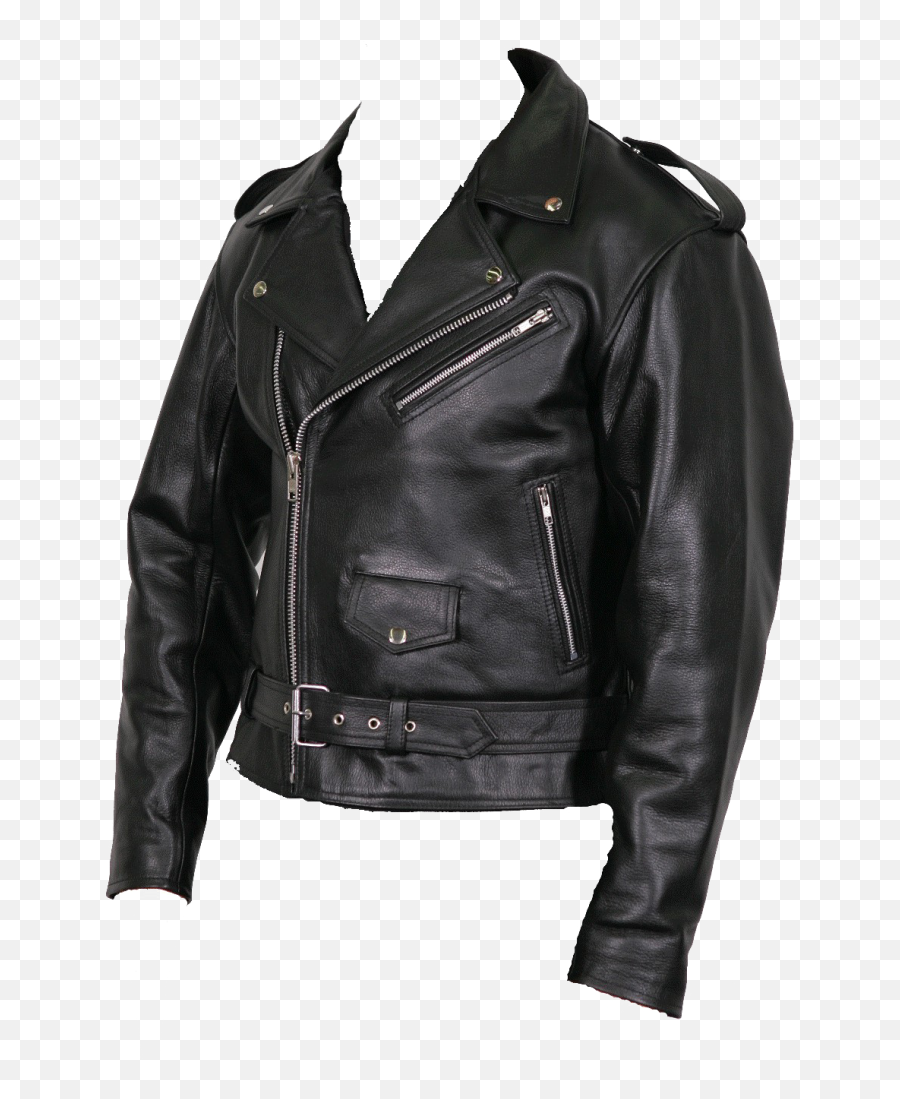 Download Hd Motorcycle Leather Jacket - Black Leather Jacket Png,Leather Jacket Png