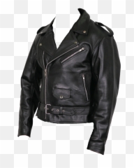 Download Hd Motorcycle Leather Jacket - Black Leather Jacket Png,Leather Jacket Png