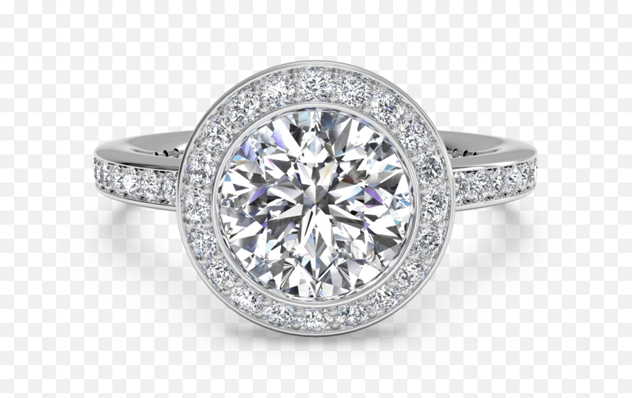 1 Engagement U2013 Arctic Fame Diamonds - Anello Con Diamante Rotondo Png,Halo Ring Png