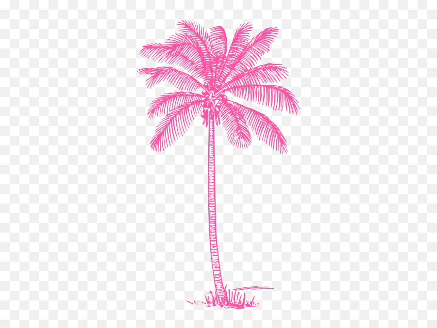 Pink Palm Tree Clip Art - Vector Clip Art Pink Palm Tree Png,Palm Trees Transparent Background