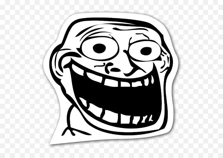 Memes Happy Rage Face Stickers - Stickerapp Troll Face Laugh Png,Memes Faces Png