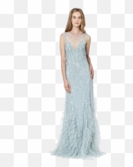 Tulle Dress With Sequins - Gown Png,Sequins Png