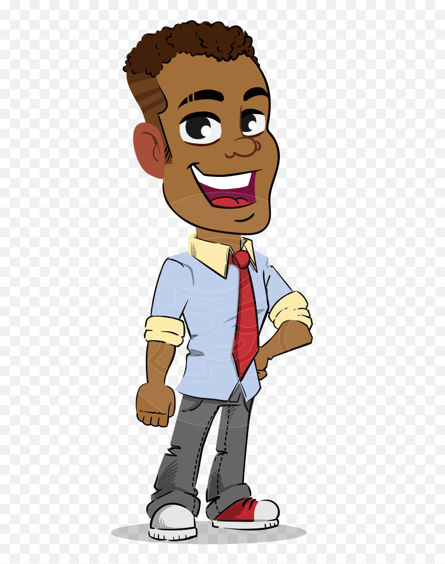 Simple Style Cartoon Of An African American Guy - 112 Illustrations Graphicmama Cartoon African American Man Png,Sad Guy Png