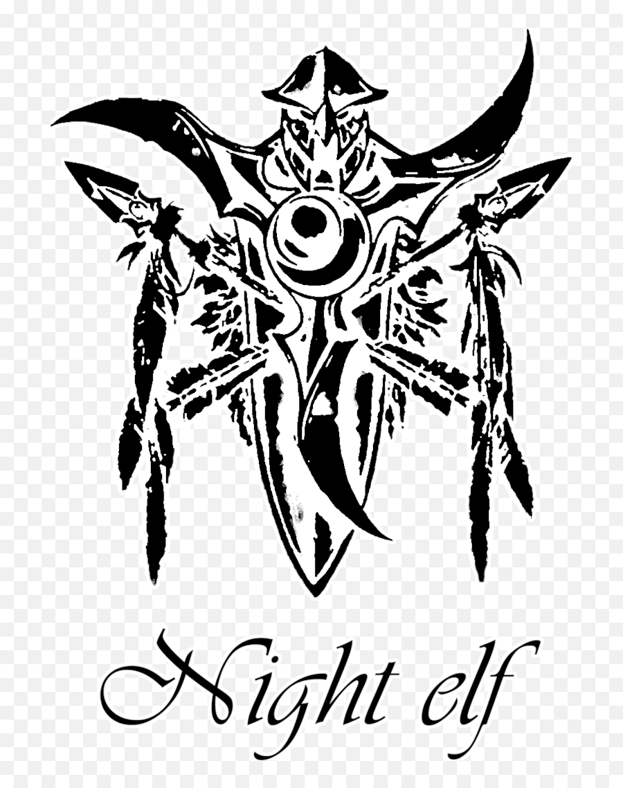 Elf Logo Png - Night Elf Logo World Of Warcraft Wrath Of Night Elf Symbol Wow,World Of Warcraft Logo Png