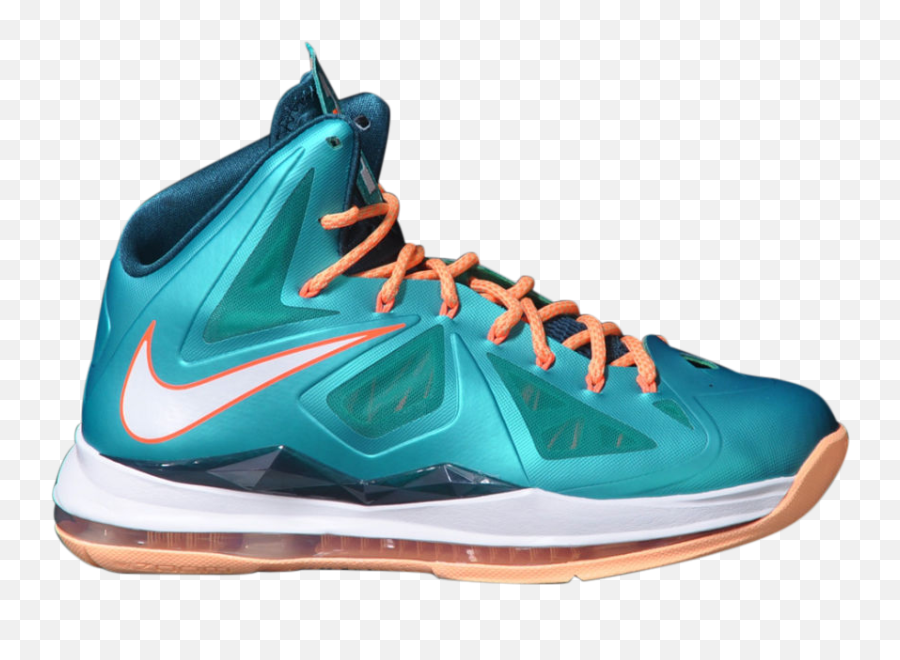 Download Lebron 10 U0027miami Dolphinsu0027 - Nike Lebron X Dolphin Lebron 10 Miami Dolphins Png,Miami Dolphins Logo Png