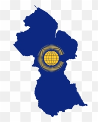 Flag Map Of Guyana - Guyana Map Vector Png,Guyana Flag Png