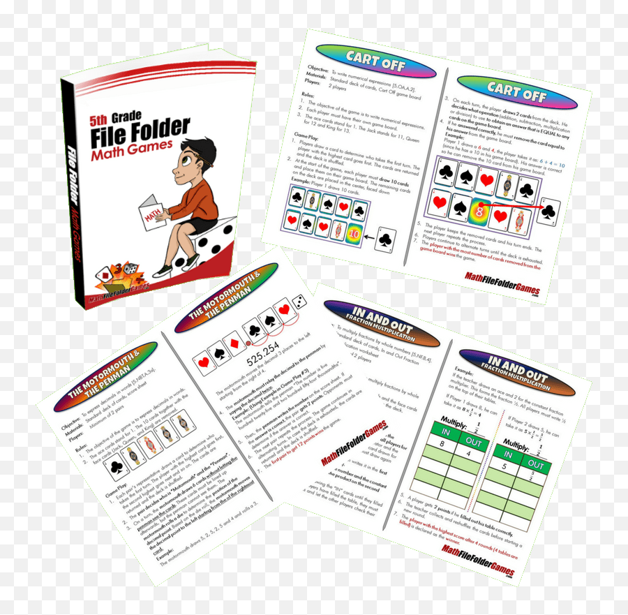 5th Grade File Folder Math Games - Horizontal Png,File Folder Png