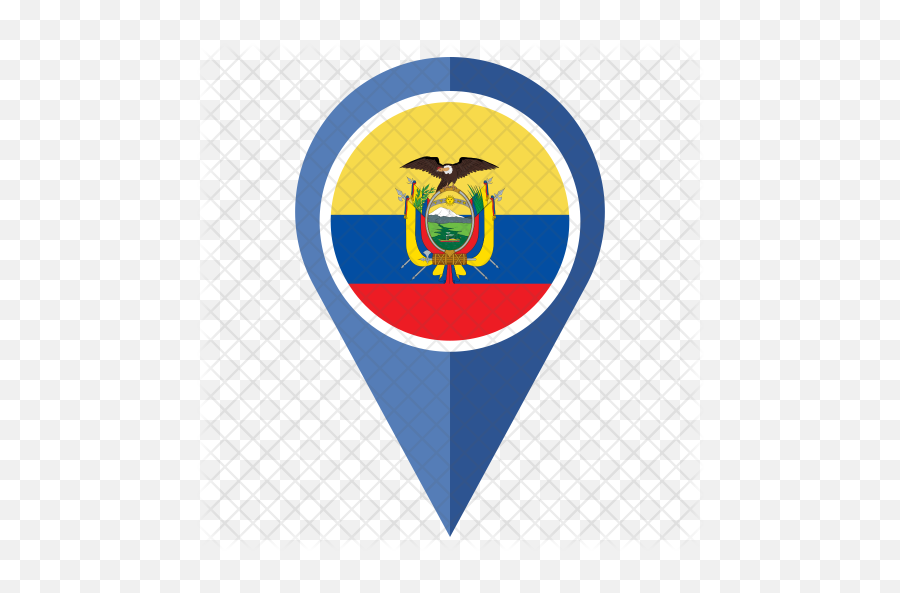 Ecuador Flag Icon Of Flat Style - Ecuador Flag Pin Icon Png,Ecuador Flag Png