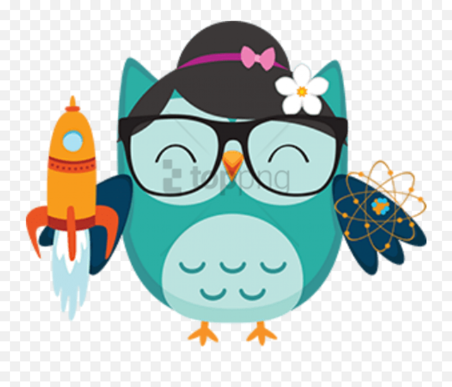 Download Free Png Cartoon Owls With Big - Owl Cartoon Doing Science,Big Eyes Png