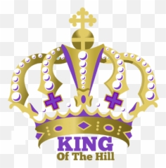 Download King Of The Hill - Gold And Purple Crown Full Decorative png