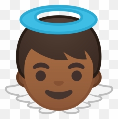 Baby Angel Medium - dark Skin Tone Emoji Bebe Anjo png