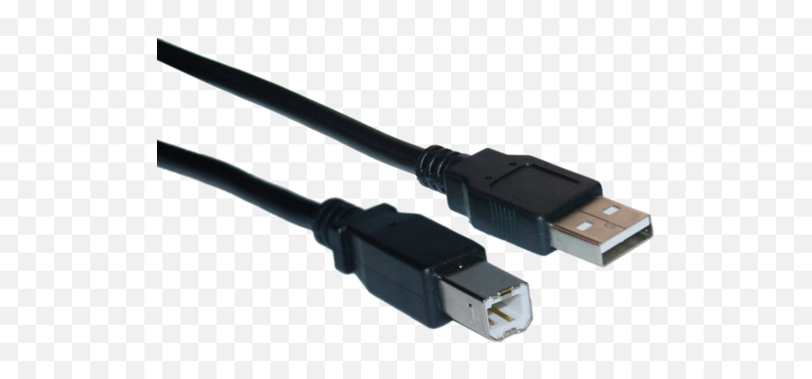 Usb Printer Cable A To B 3 Meters Black Silver Sanz - Usb To Host Kábel Png,Usb 3 Icon