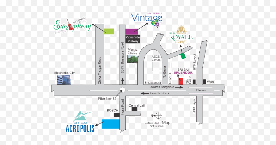 Sri Sai Acropolis Location Map Address - Vertical Png,Acropolis Icon
