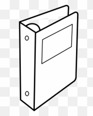 Ring Binder Folder - Clipart File Black And White png