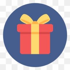 Gift Flat Icon Web Giveaway Present - Flat Gift Icon Png