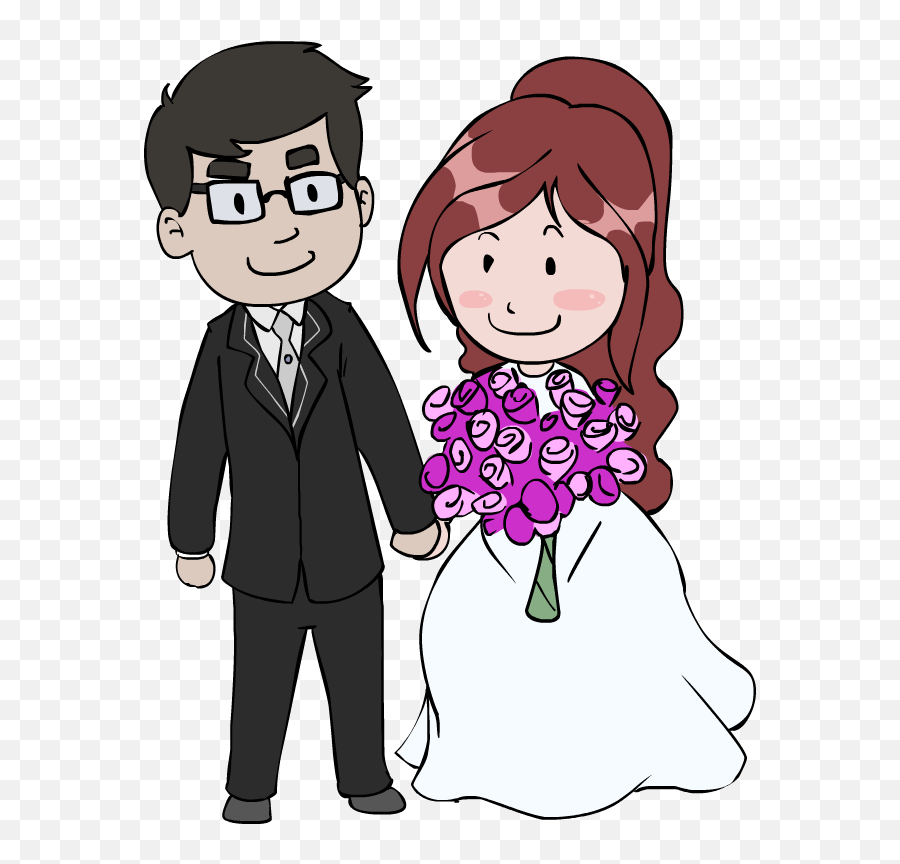 Download 28 Collection Of Marriage - Png Cartoon Wedding Couple,Married Couple Png