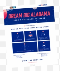 Blue Origin Club For The Future Dream Big Alabama Send - Vertical png