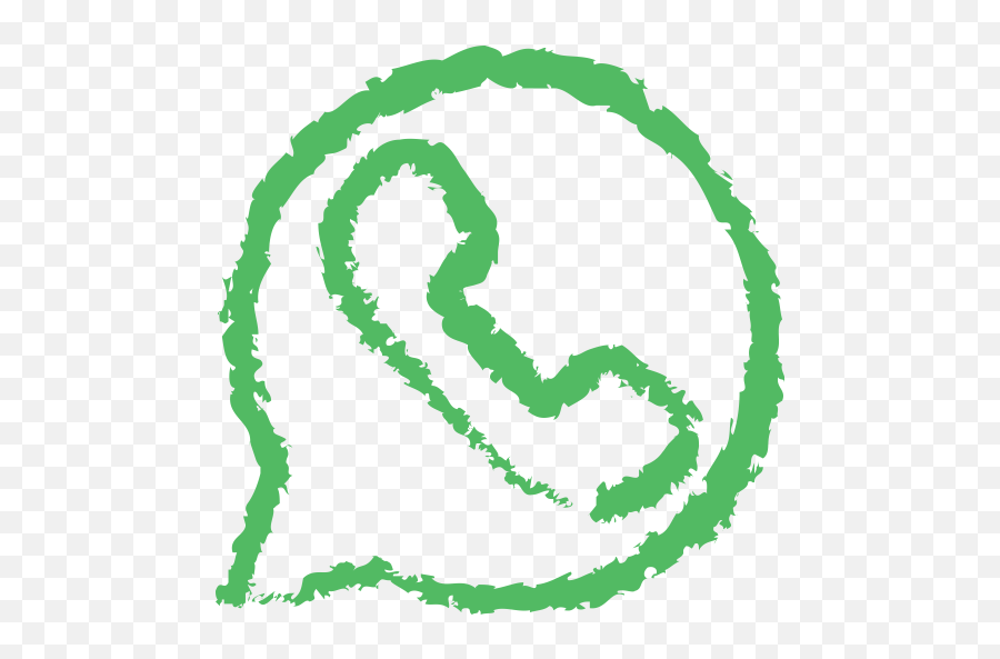 Drawn Grunge Line Media Social Whatsapp Icon - Whatsapp Logo Drawn Png,Whatsapp Icon Png