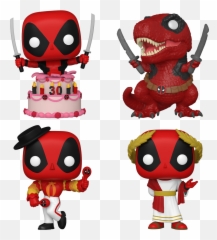 Popping - Deadpool Funko 4 Pack png