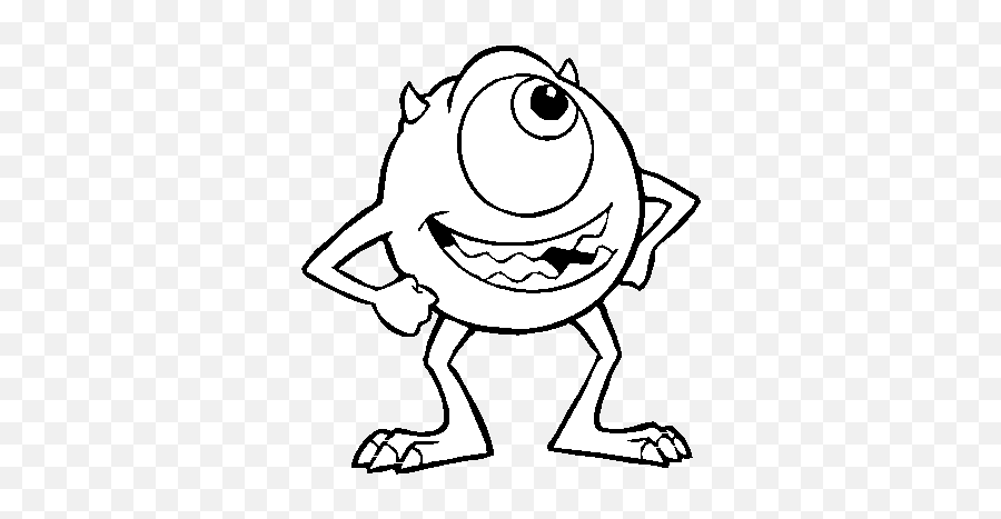 Monster Inc Png Black And White - Monster Inc Coloring Page,Monster Inc Png