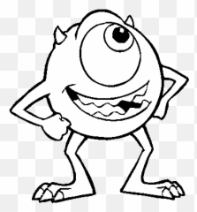 Monster Inc Png Black And White - Coloring Page