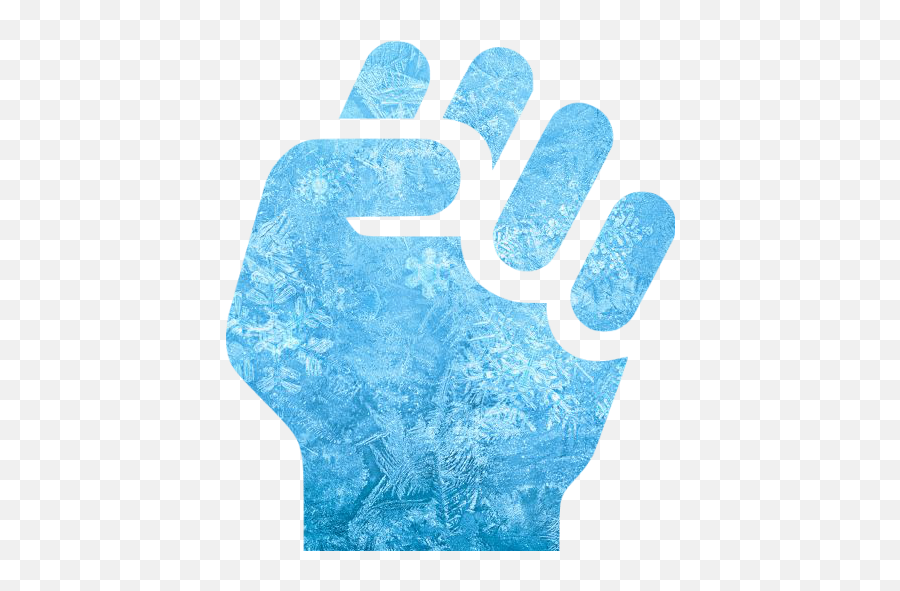 Ice Clenched Fist Icon - Free Ice Hand Icons Ice Icon Set Frozen Background Transparent Png,Fist Png