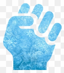 Ice Clenched Fist Icon - Free Ice Hand Icons Ice Icon Set Frozen Background Transparent Png,Fist Png