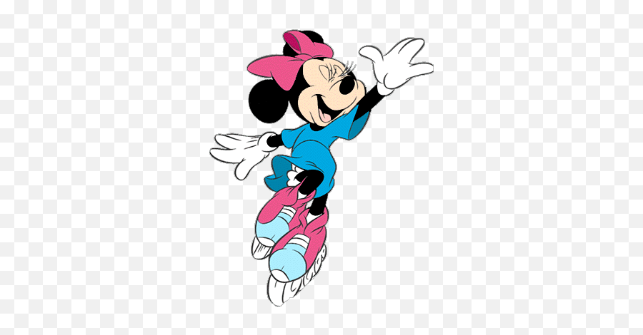 Clipminskatesgif 326407 Minnie Mouse Disney Icon - Cartoon Minnie Mouse Roller Skates Png,Minnie Icon