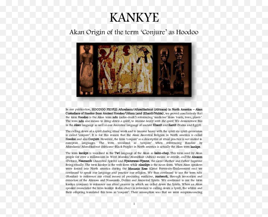 Pdf Kankye - Akan Origin Of The Term U0027conjureu0027 As Hoodoo Neteru Of Kemet An Introduction Png,Icon Hoodoo