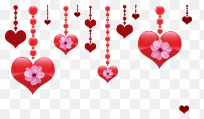 Heart Hearts Falling Hanging Flowers - Falling Hearts Png,Falling Hearts Png