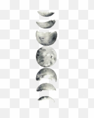 Moon Watercolor Lunar Phase Supermoon Painting - Phases Of Tatuagens Watercolor Moon Png,Moon Phases Png