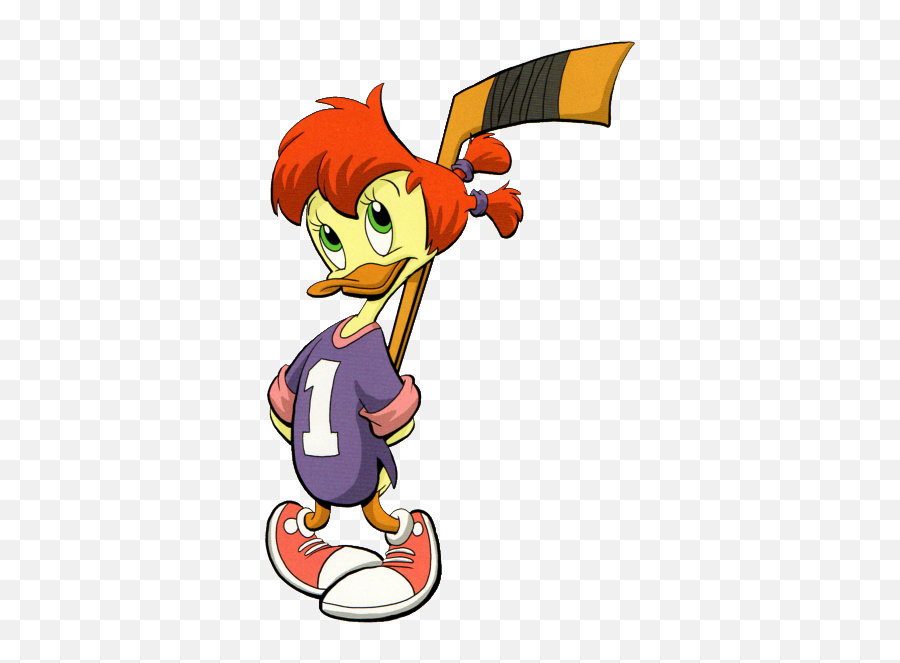 Check Out This Transparent Ducktales Gosalyn With Hockey - Gosalyn Mallard Darkwing Duck Png,Hockey Stick Transparent