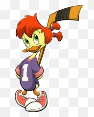 Check Out This Transparent Ducktales Gosalyn With Hockey - Gosalyn Mallard Darkwing Duck Png,Hockey Stick Transparent