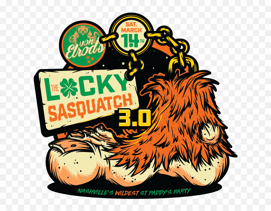 Cancelled The Lucky Sasquatch 30 - Nowplayingnashvillecom Sasquatch St Day Png,Sasquatch Png