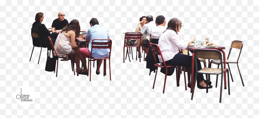 2882x1773 Pix Cafe - Png People Sitting Table Png,Street Png