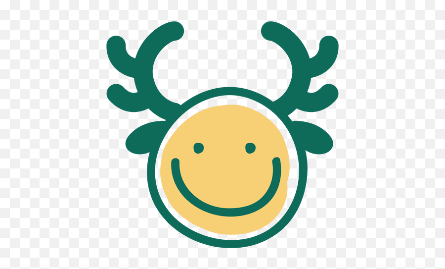 Smile Face Antlers Emoticon 18 - Transparent Png U0026 Svg Emoji Chifres,Antlers Png