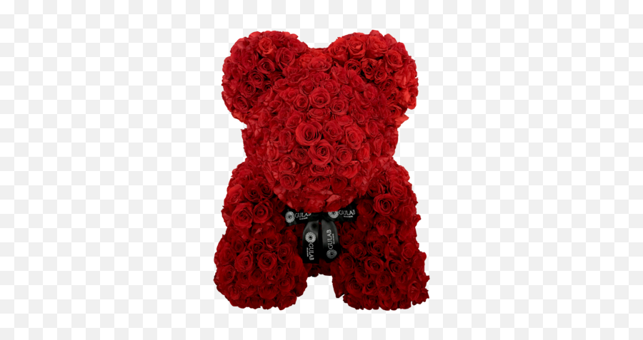 12 Inches Tall Preserved Luxe Red Rose Bear - Teddy Bear Png,White Rose Transparent Background