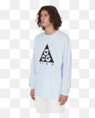 Nike Tier 0 Logo Long Sleeves T - Nike Acg Long Sleeve Logo Tee Blue Png,Blue Nike Logo