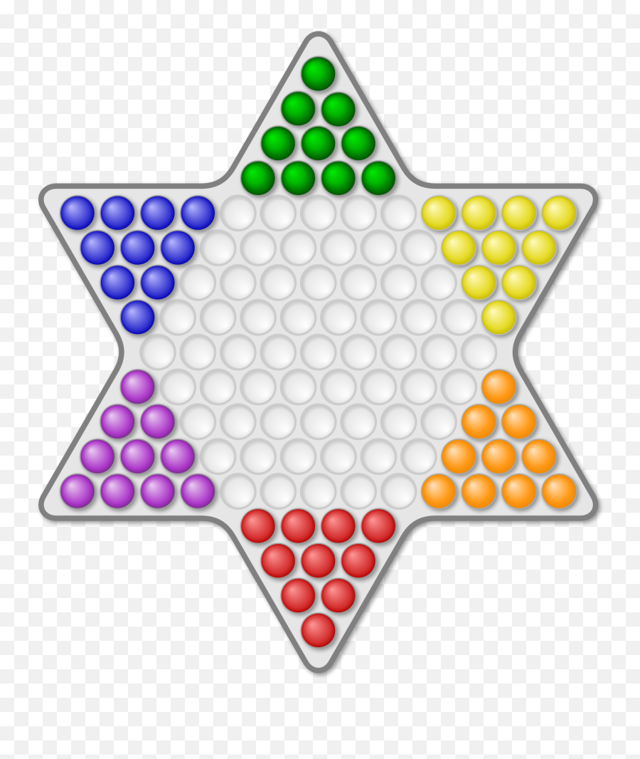 Chinese Checkers Printable Template - Chinese Checkers Game Board Printable Png,Checkers Png
