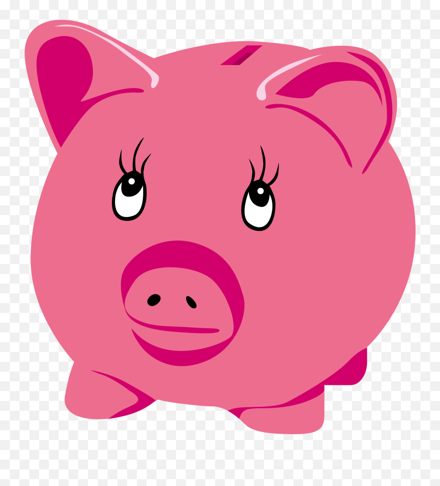 Painted Piggy Bank - Piggy Bank Cartoon Face Png,Piggy Bank Transparent Background